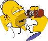 Homer with beer